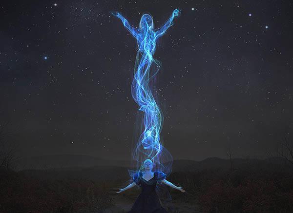spirit transformation – blue hue
